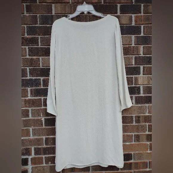 Eileen Fisher Silk Georgette Crepe Midi Dress S - Picture 4 of 7